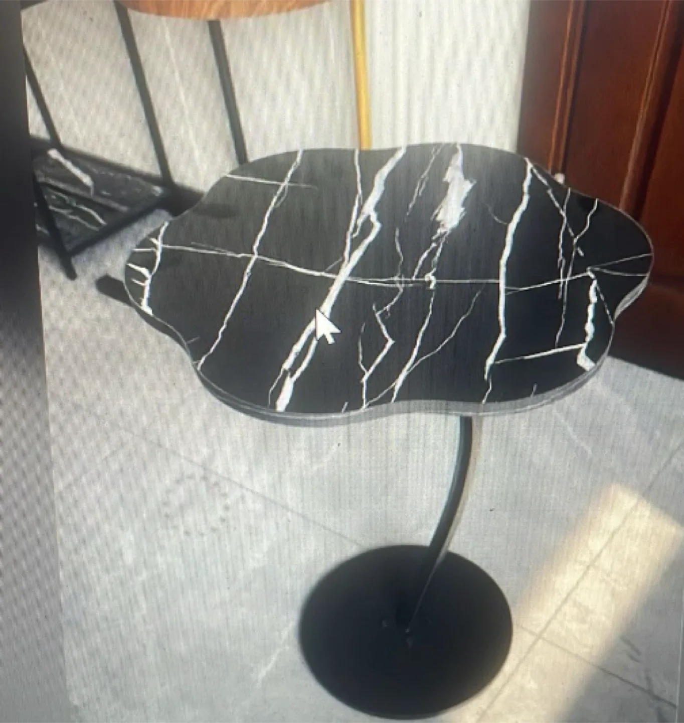 Marble-look Accent Table image indicator(3)