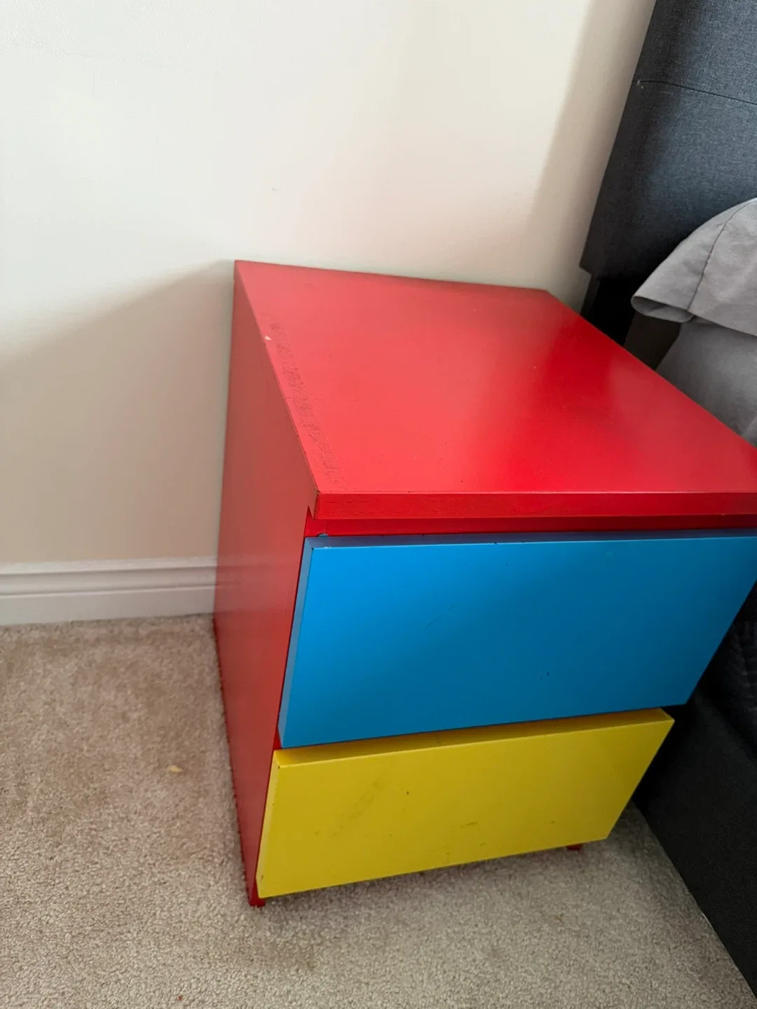 Colorful 3-Drawer Nightstand image indicator(2)