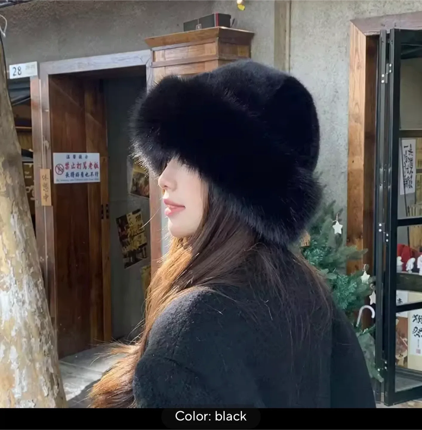 Black Fur Hat