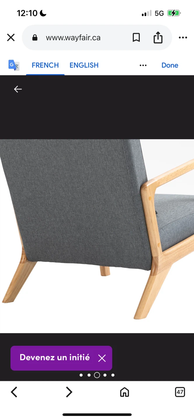 Brand New Wayfair Grey Armchair - photo 5