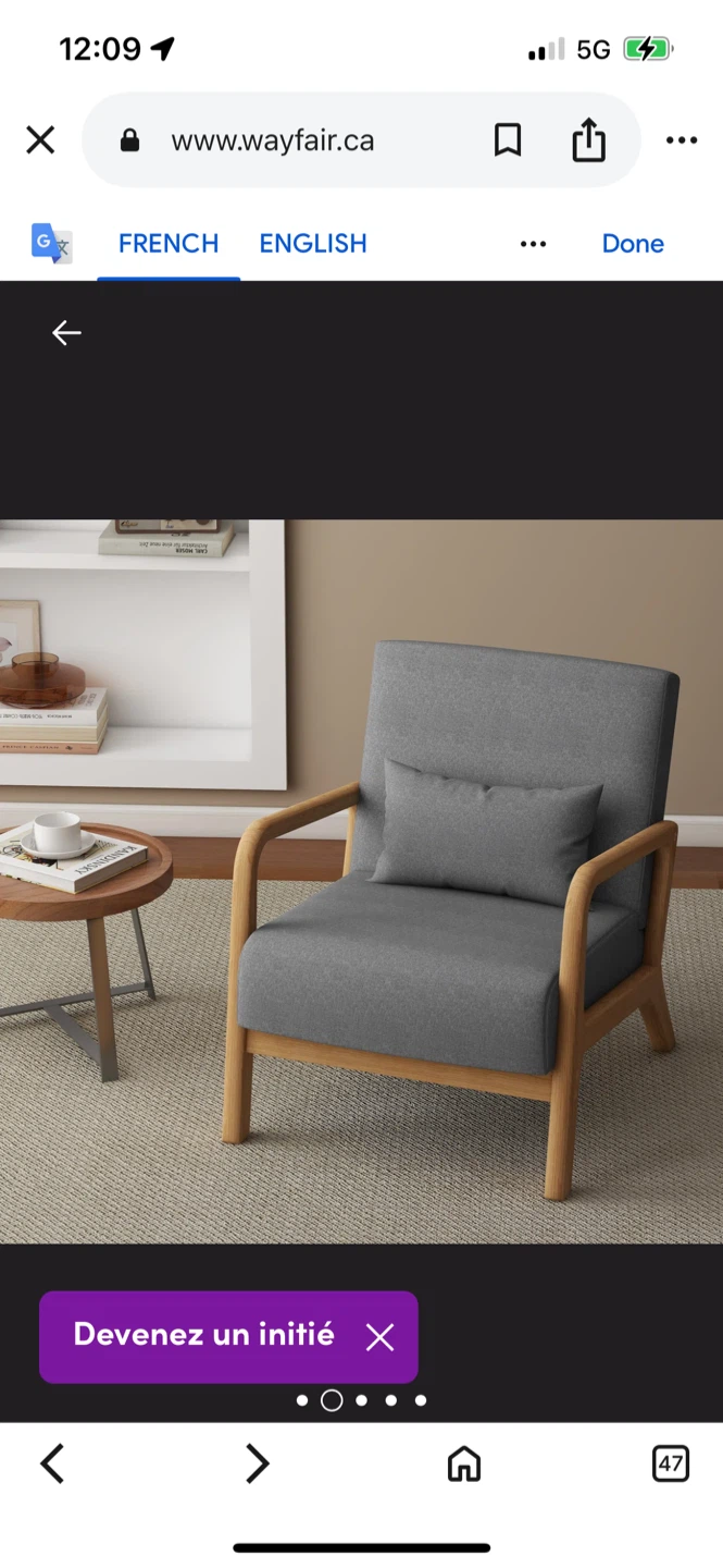Brand New Wayfair Grey Armchair - photo 2