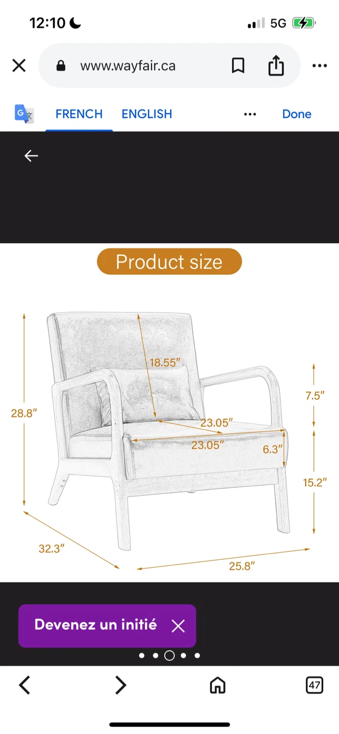 Brand New Wayfair Grey Armchair - photo 4