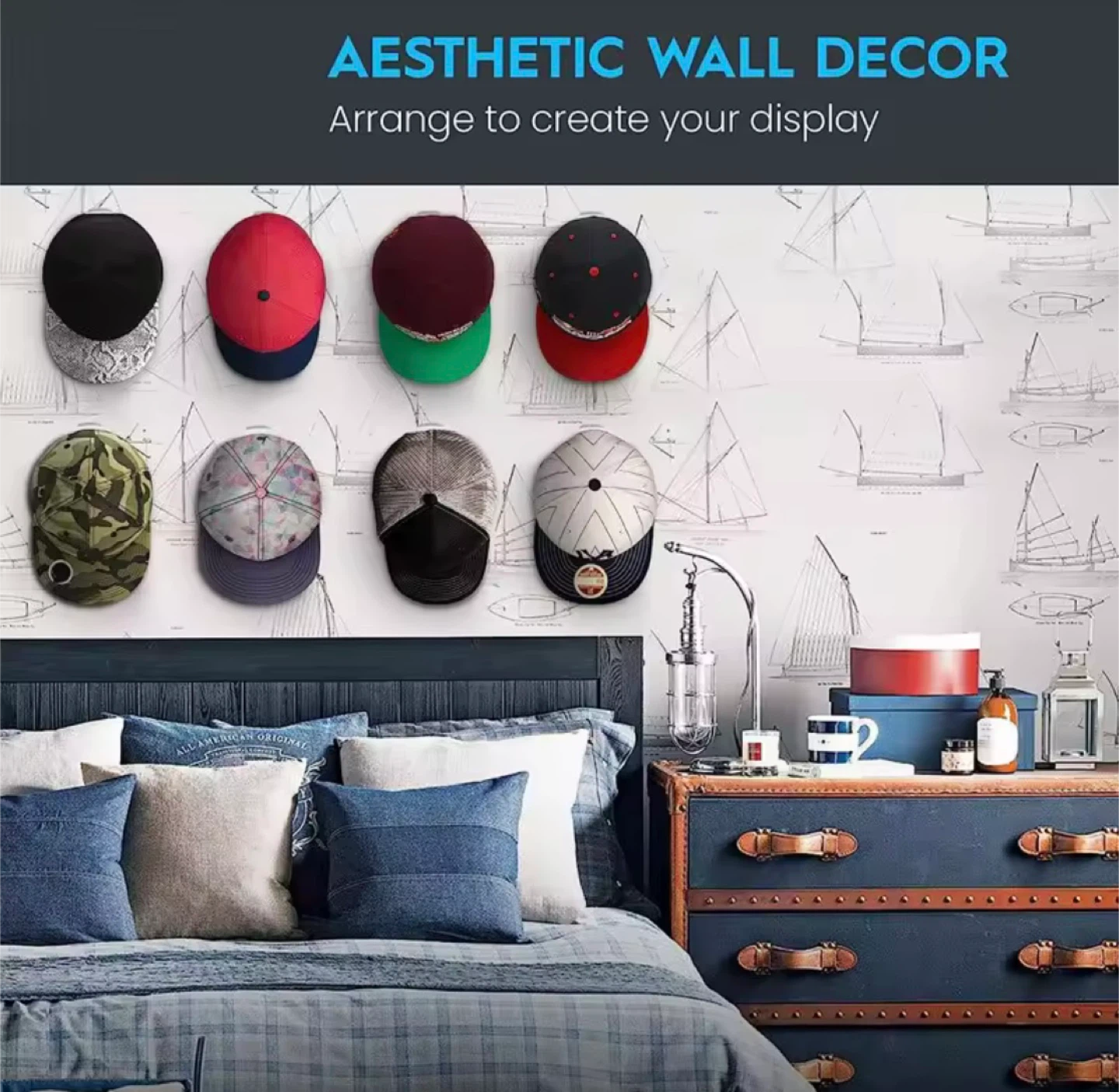 Hat Rack - Wall Mounted Hat Organizer - photo 3