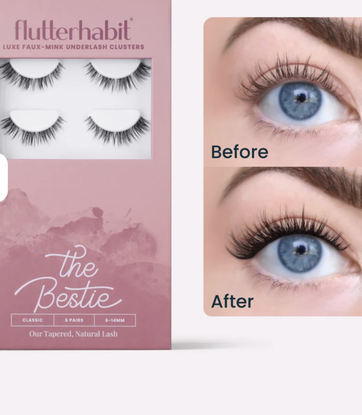 Flutterhabit The Bestie Luxe Faux-Mink Underlash Clusters - photo 4