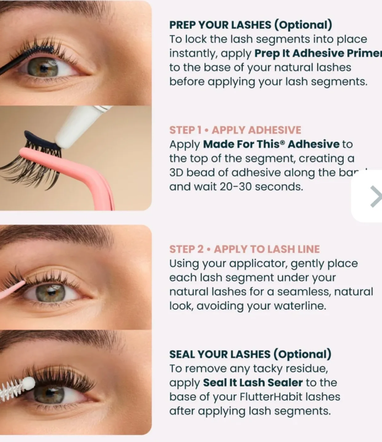 Flutterhabit The Bestie Luxe Faux-Mink Underlash Clusters image indicator(8)