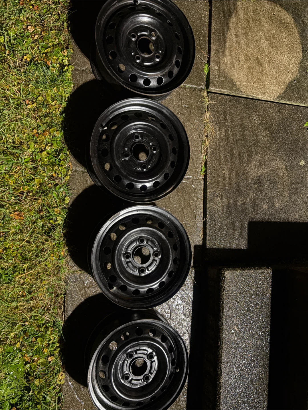 Set of 4 Black Steel Wheels size 14