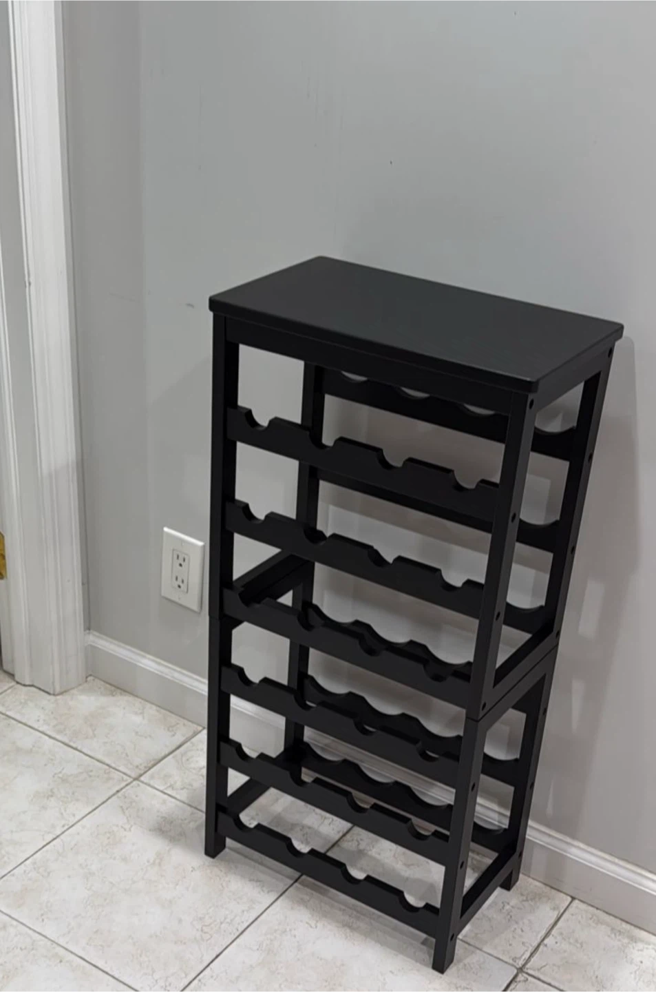 VASMIA 6-Tier Black Wine Rack - photo 2