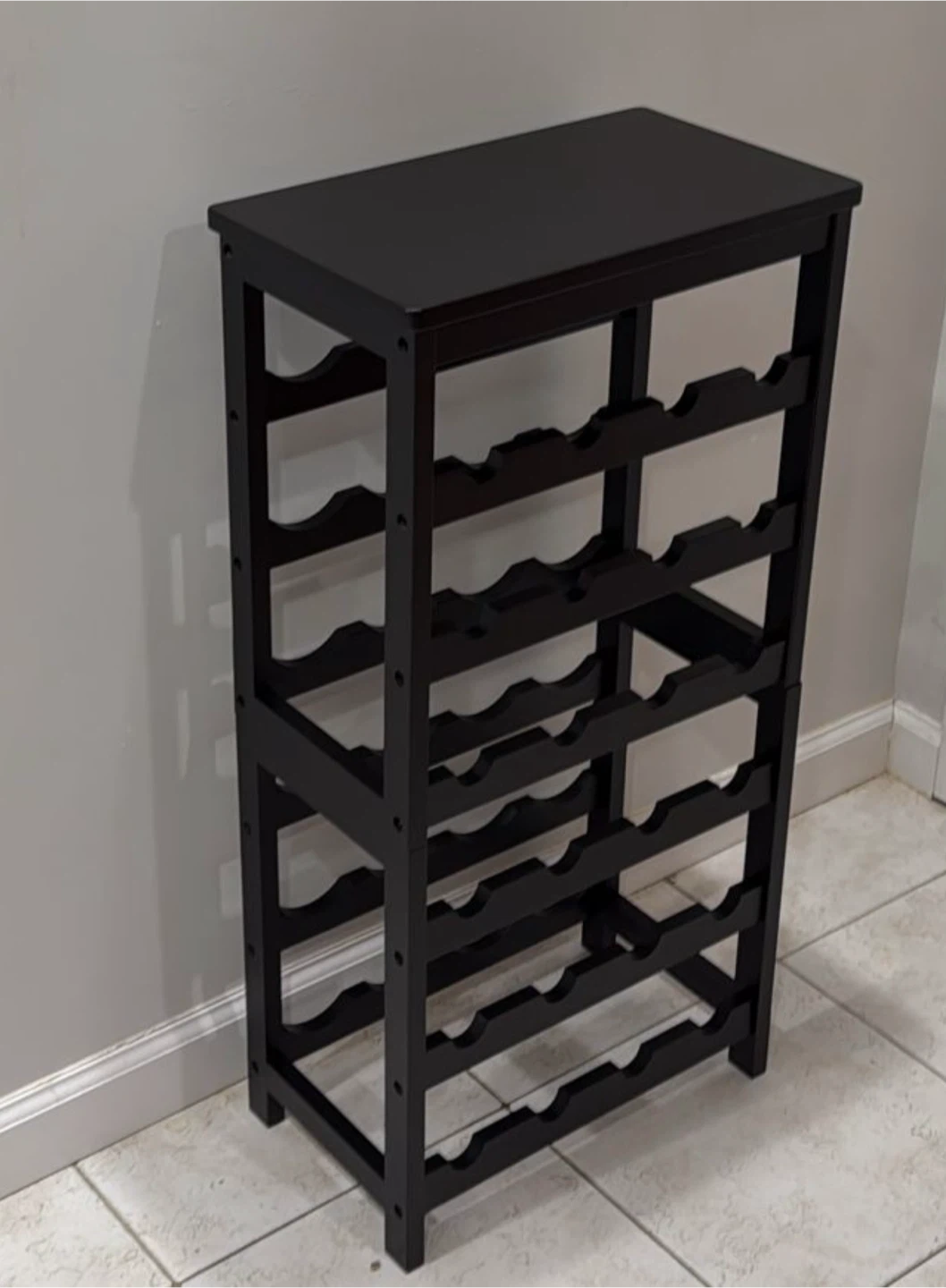 VASMIA 6-Tier Black Wine Rack