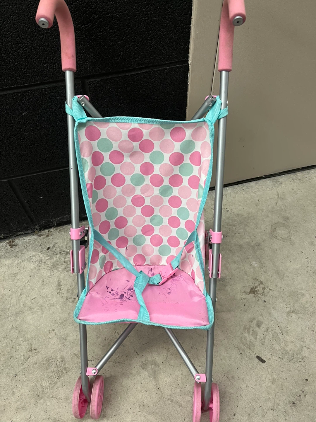 Free Kids Pink & Polka Dot Toy Stroller