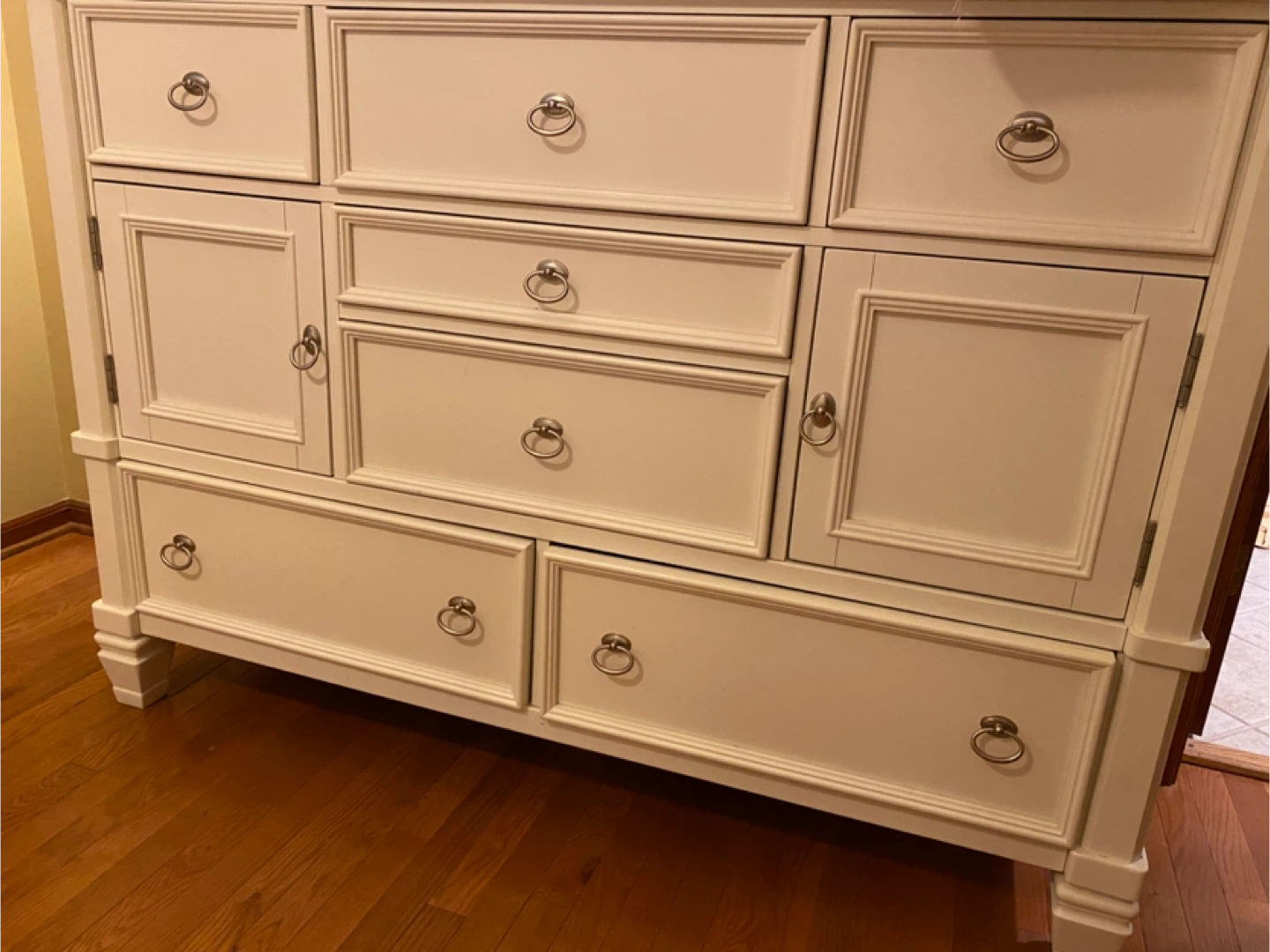White Dresser with Mirror & Bed Frame - photo 4