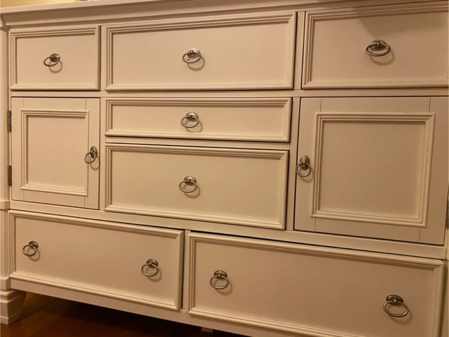 White Dresser with Mirror & Bed Frame - photo 3