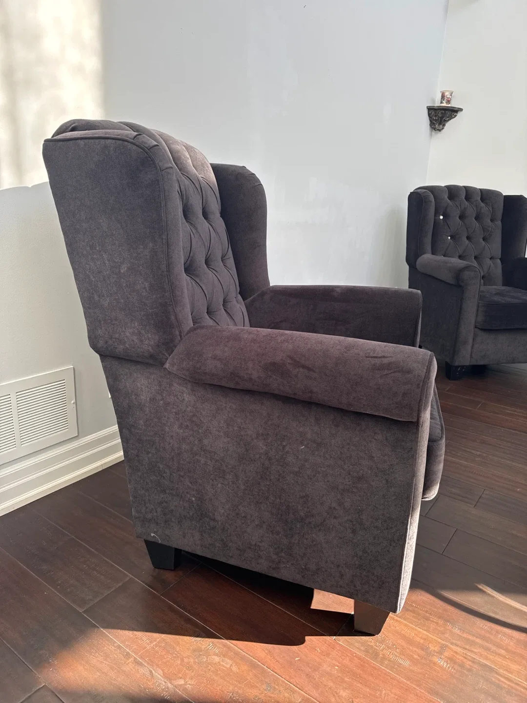 Upholstered Accent Chair - Dark Grey Set of 2 image indicator(2)