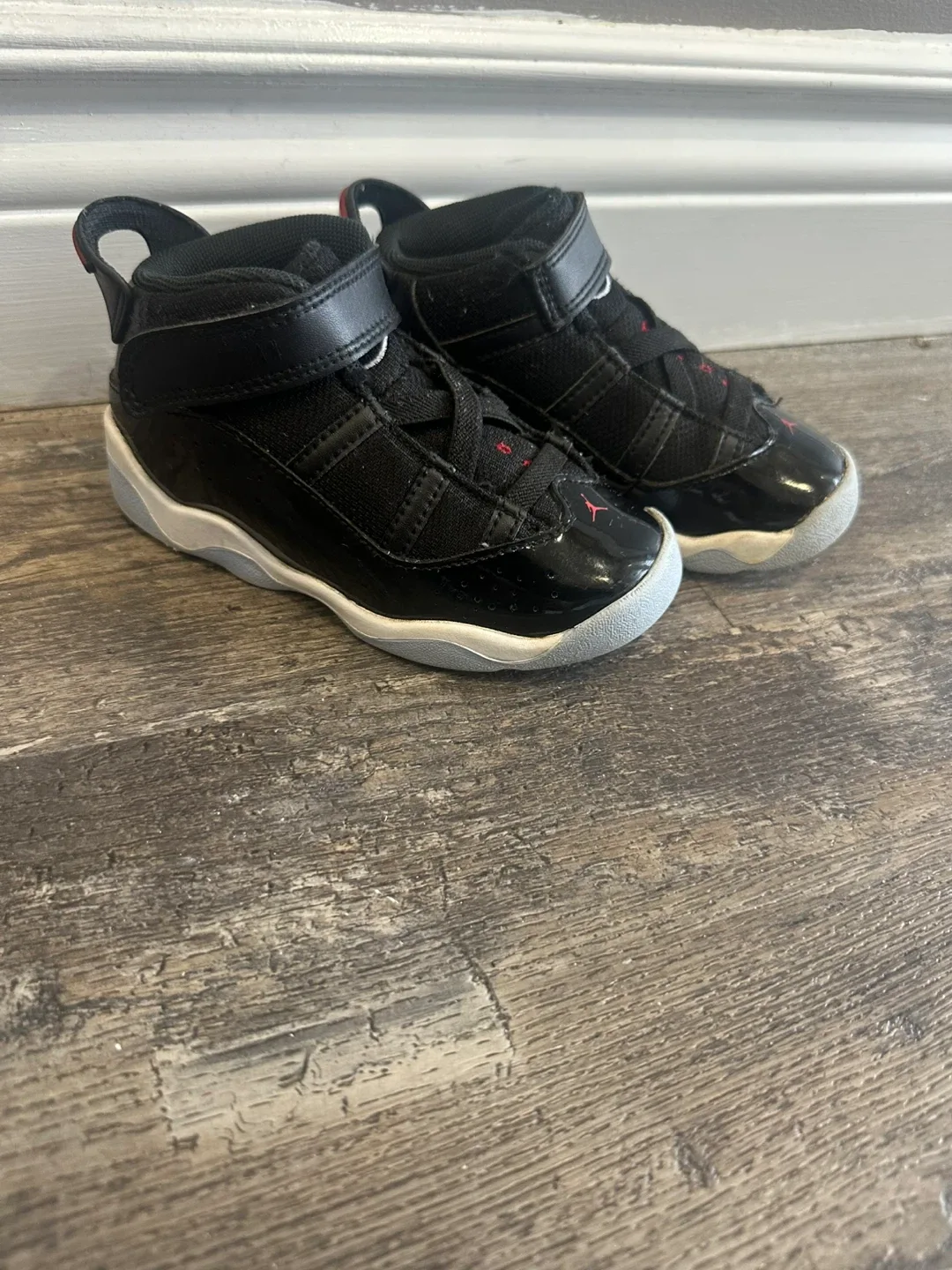 Jordan Black/Red Toddler Shoes - Size 9C image indicator(2)