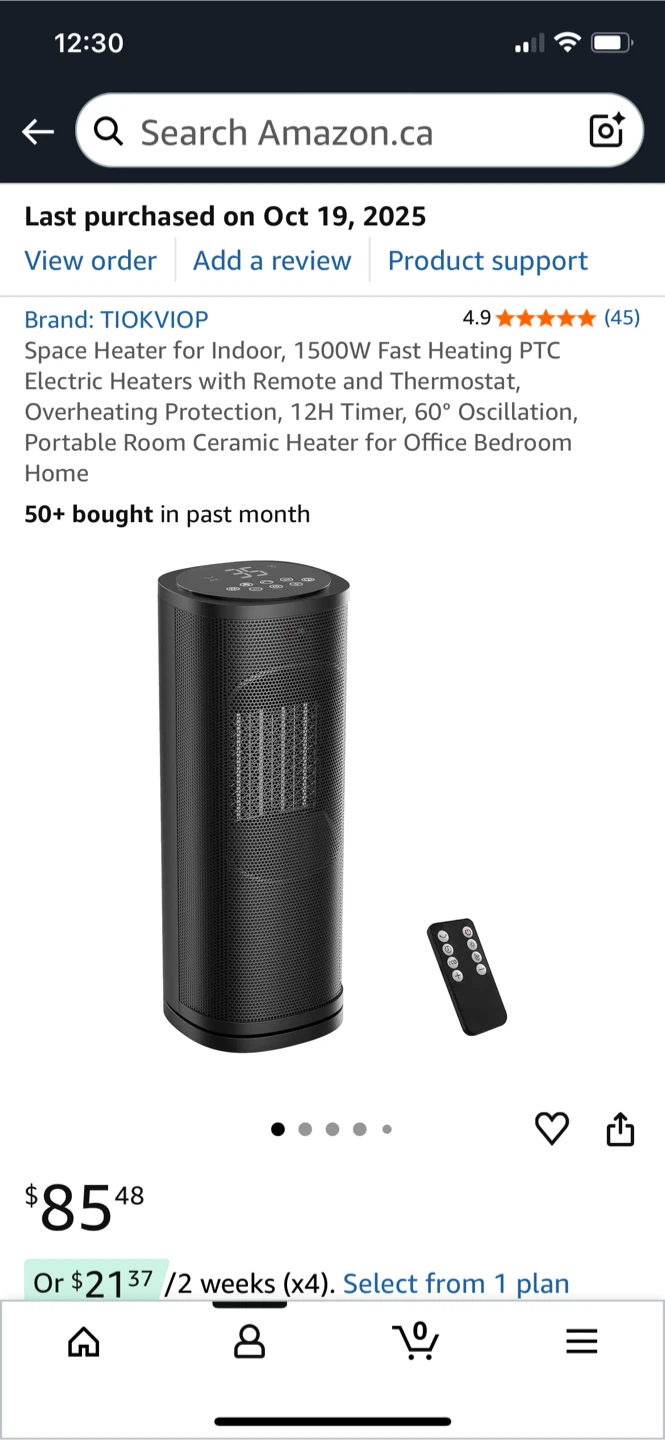 Compact Space Heater - Like New!