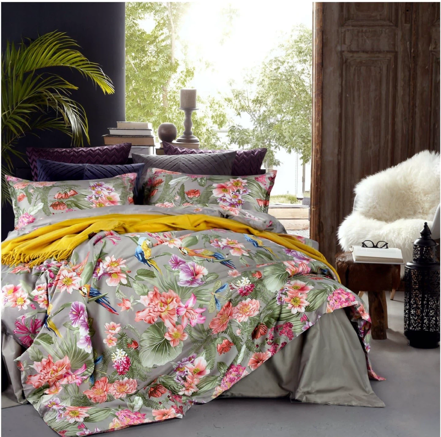 New luxury Floral Print duvet cover set