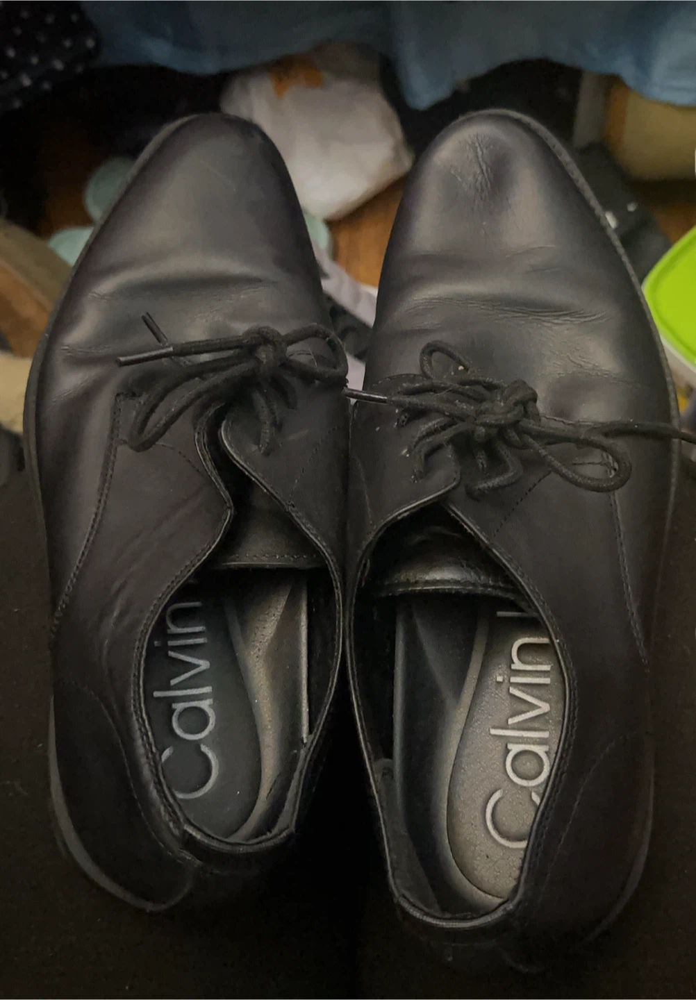 Calvin Klein Black Leather Dress Shoes - photo 3