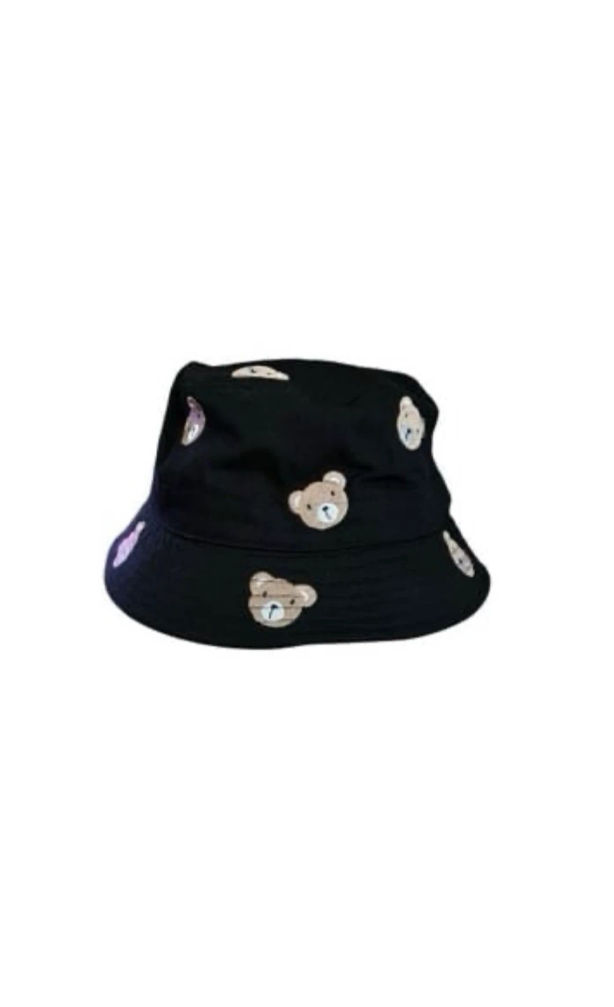 [SET] Teddy Bear Print Bucket Hat & Plush Tote Bag - photo 2