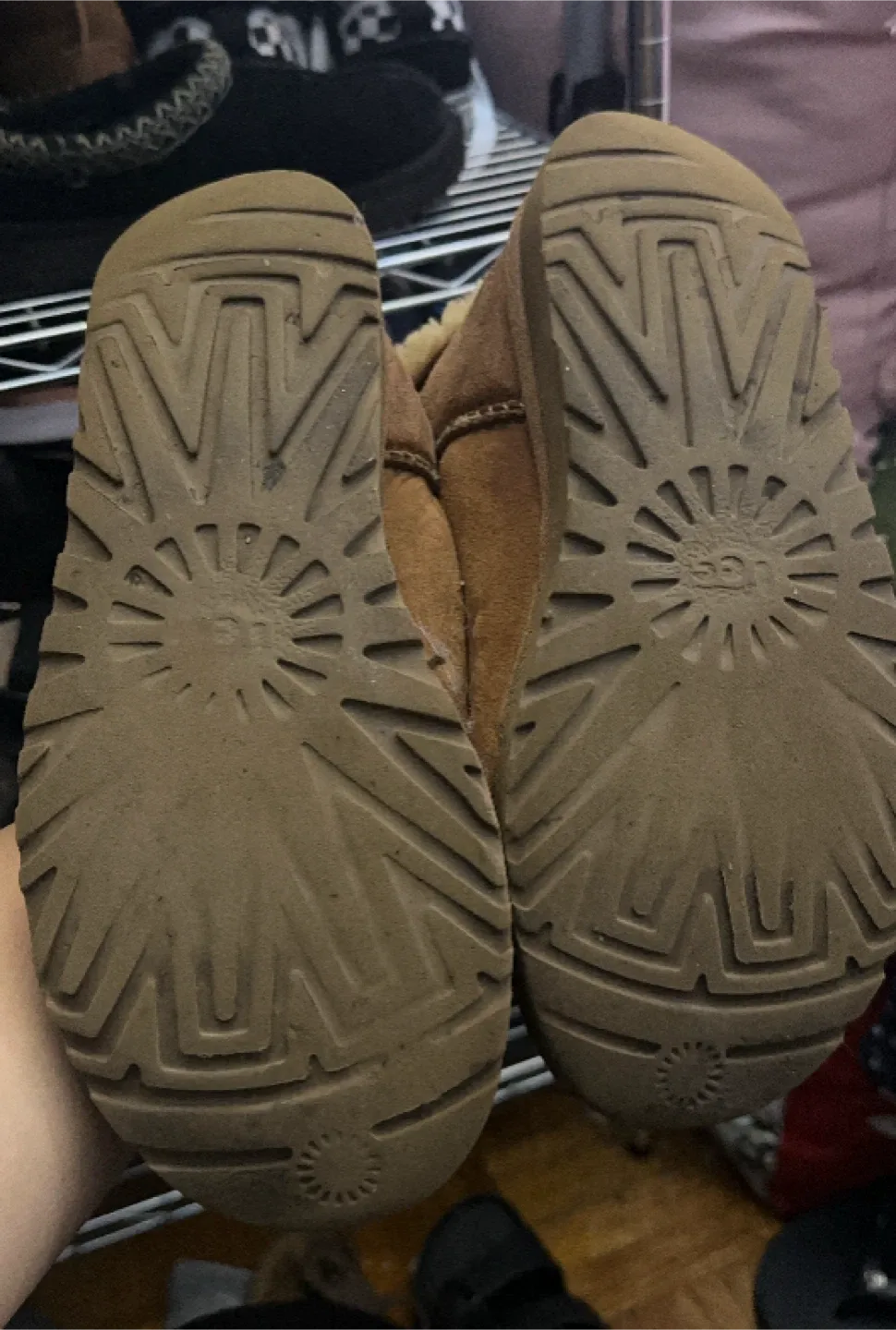 UGG Brown Suede Shearling Lined Boots - Size 7 image indicator(2)