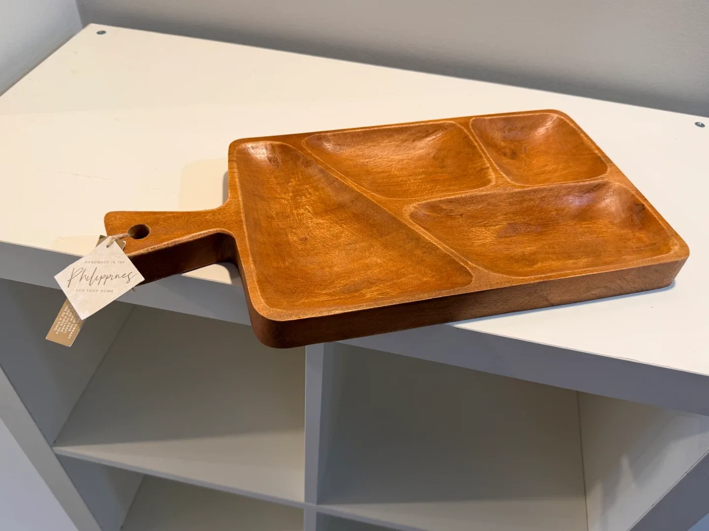 Holiday Gift for Christmas- Handmade Wooden Serving Tray image indicator(2)