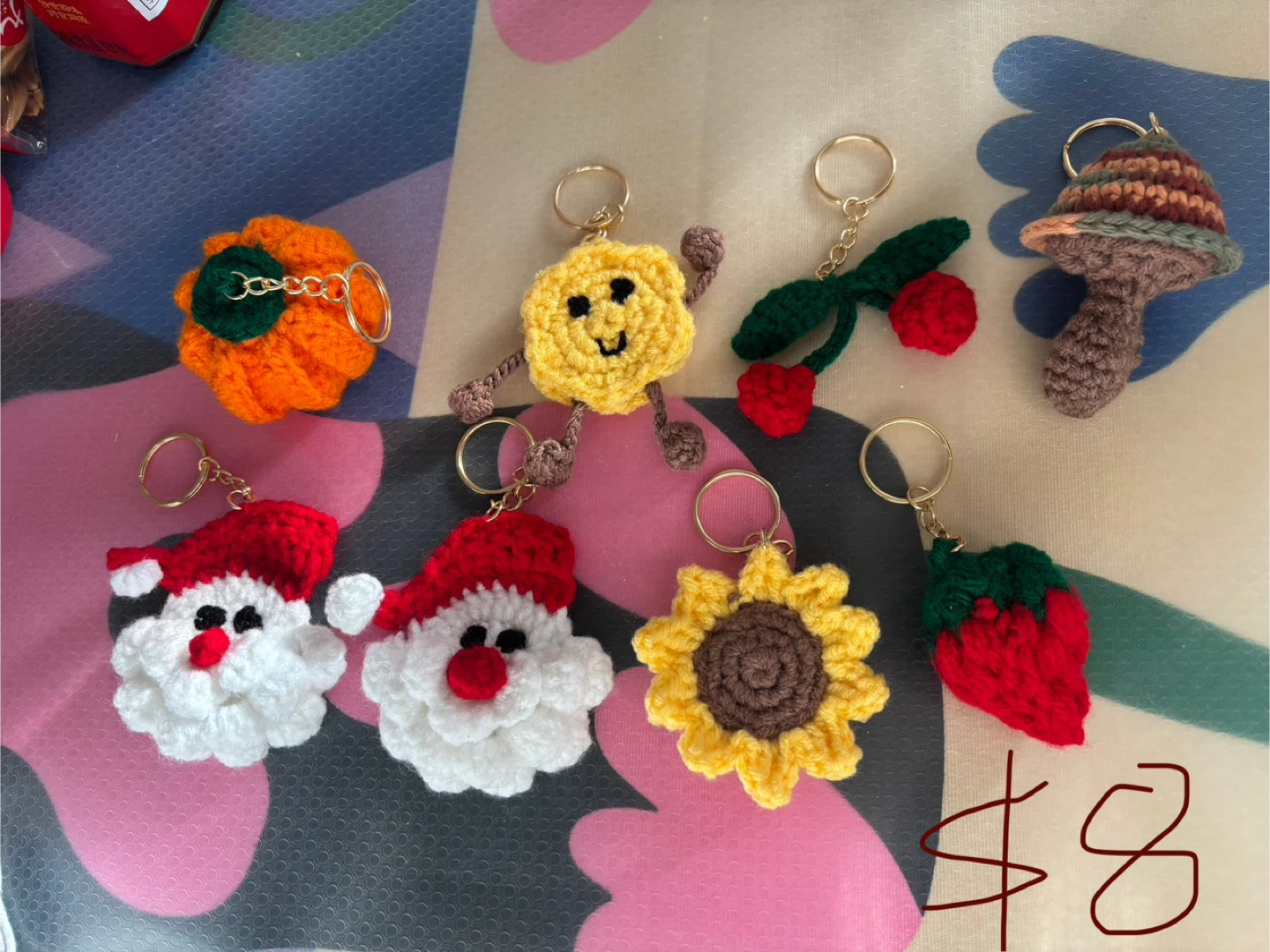 Handmade Crochet Keychains - $8
