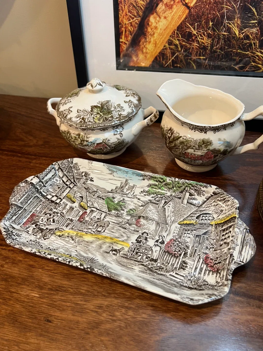 Vintage Porcelain Sugar And Creamer Set image indicator(4)