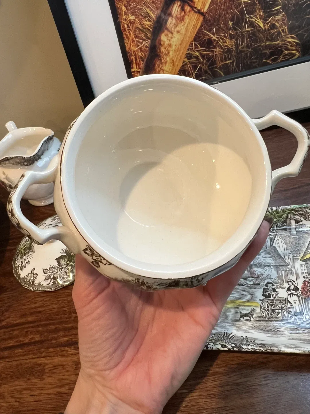 Vintage Porcelain Sugar And Creamer Set image indicator(9)