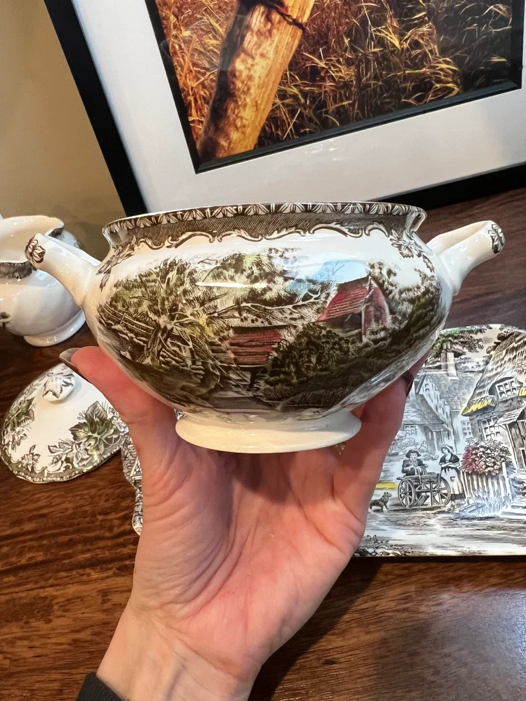 Vintage Porcelain Sugar And Creamer Set image indicator(8)