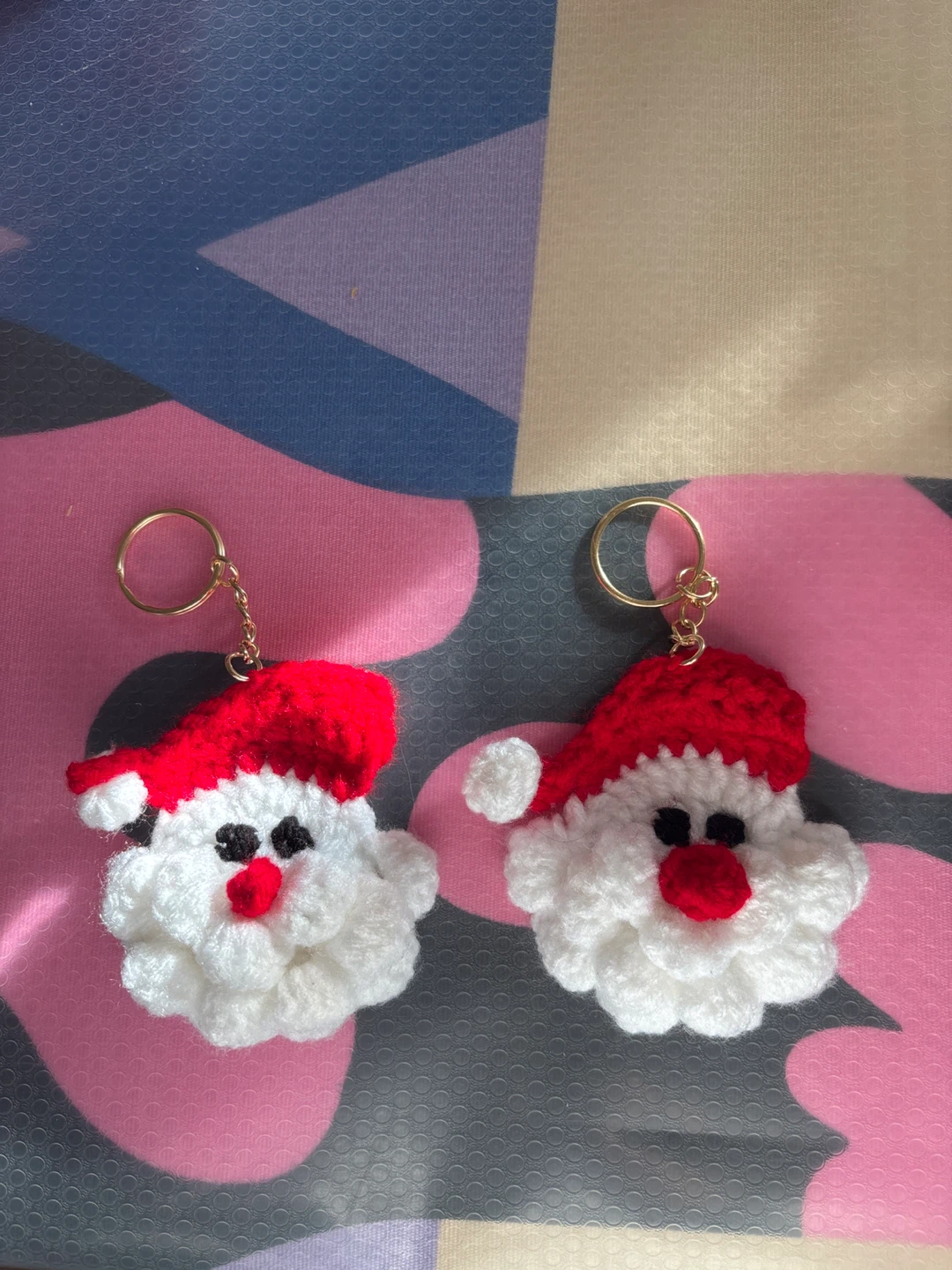 Crochet Santa Claus Keychains