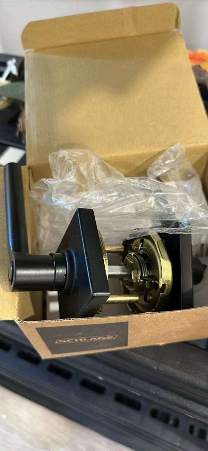 New Schlage Door Lever - Matte Black