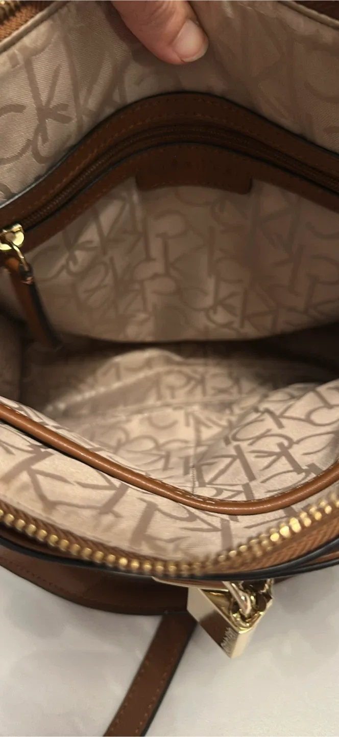 Calvin Klein Brown Monogram Tote Bag image indicator(4)