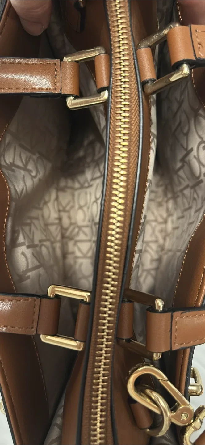 Calvin Klein Brown Monogram Tote Bag image indicator(6)