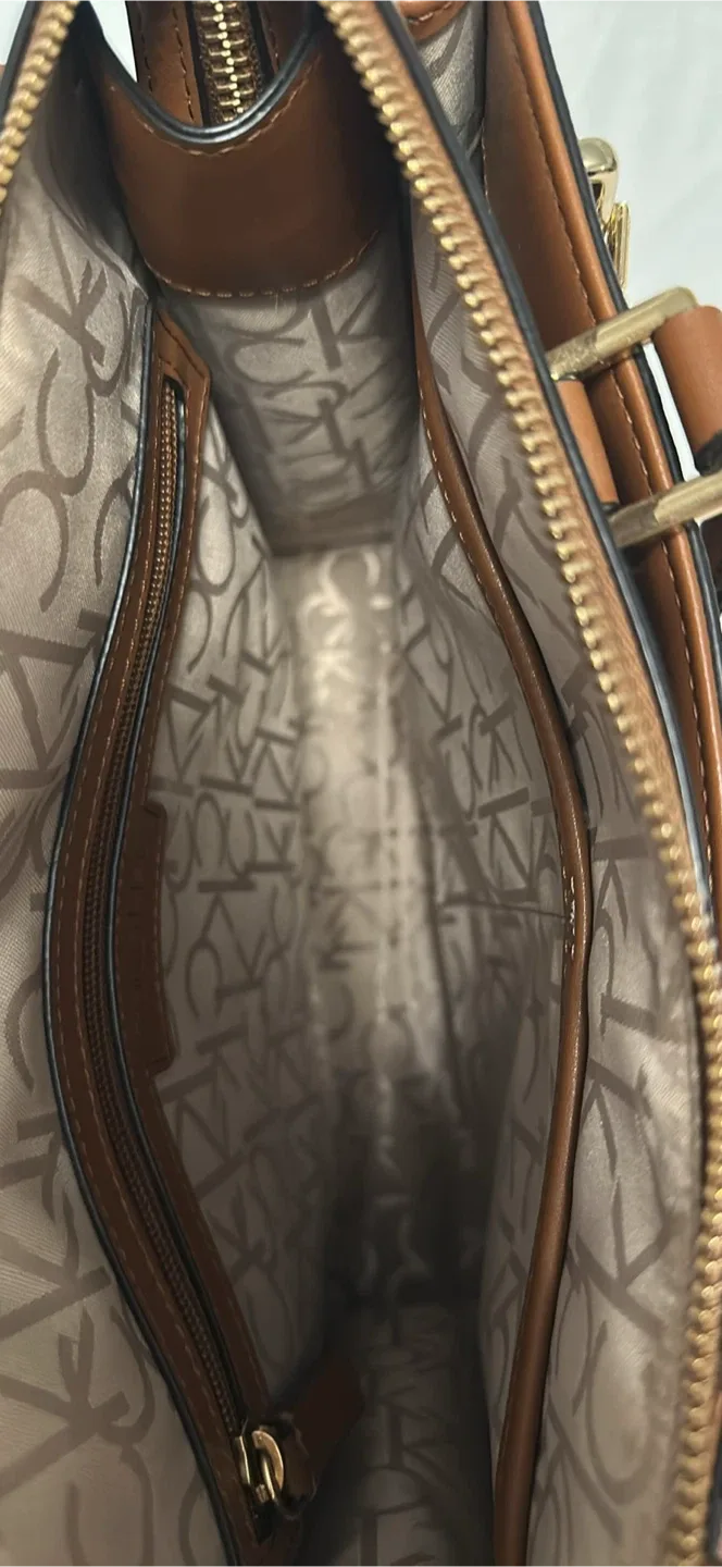 Calvin Klein Brown Monogram Tote Bag image indicator(5)