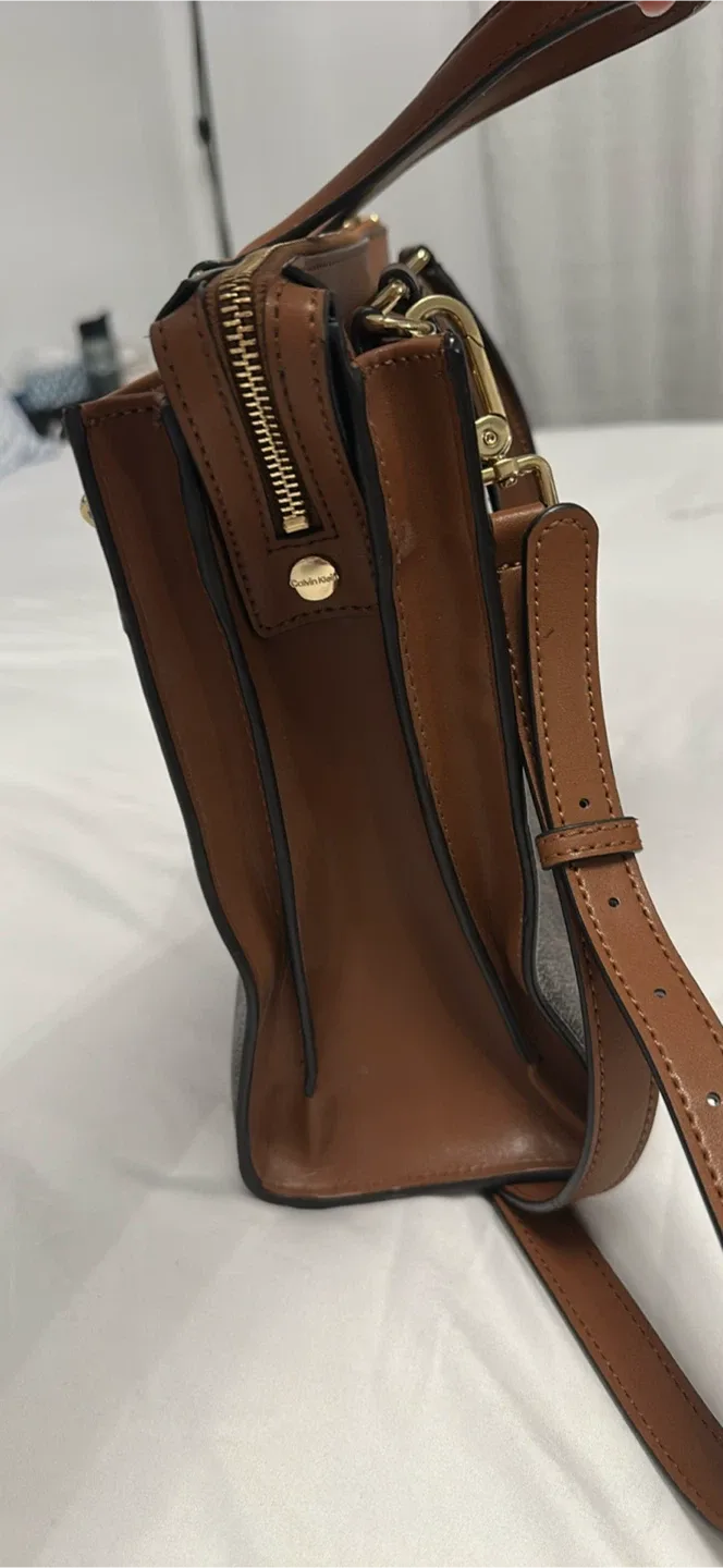 Calvin Klein Brown Monogram Tote Bag image indicator(7)