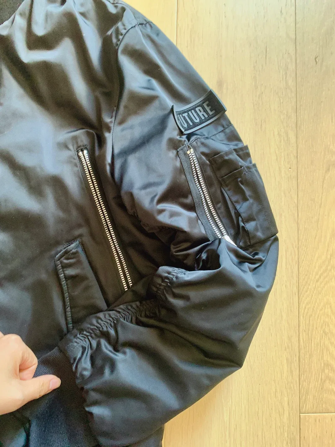 Jack & Jones Core Black Bomber Jacket - Size L image indicator(3)