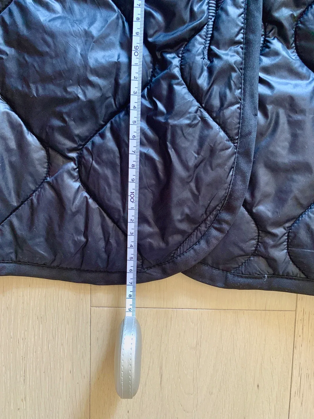 Black Quilted Coat Size M image indicator(2)