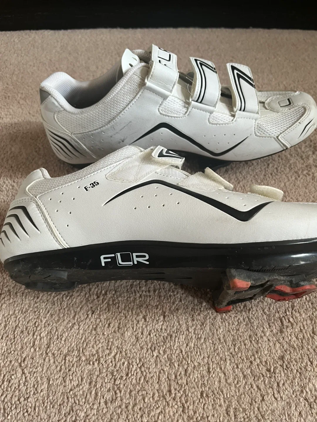 FLR F-35 White Cycling Shoes size 13 image indicator(3)