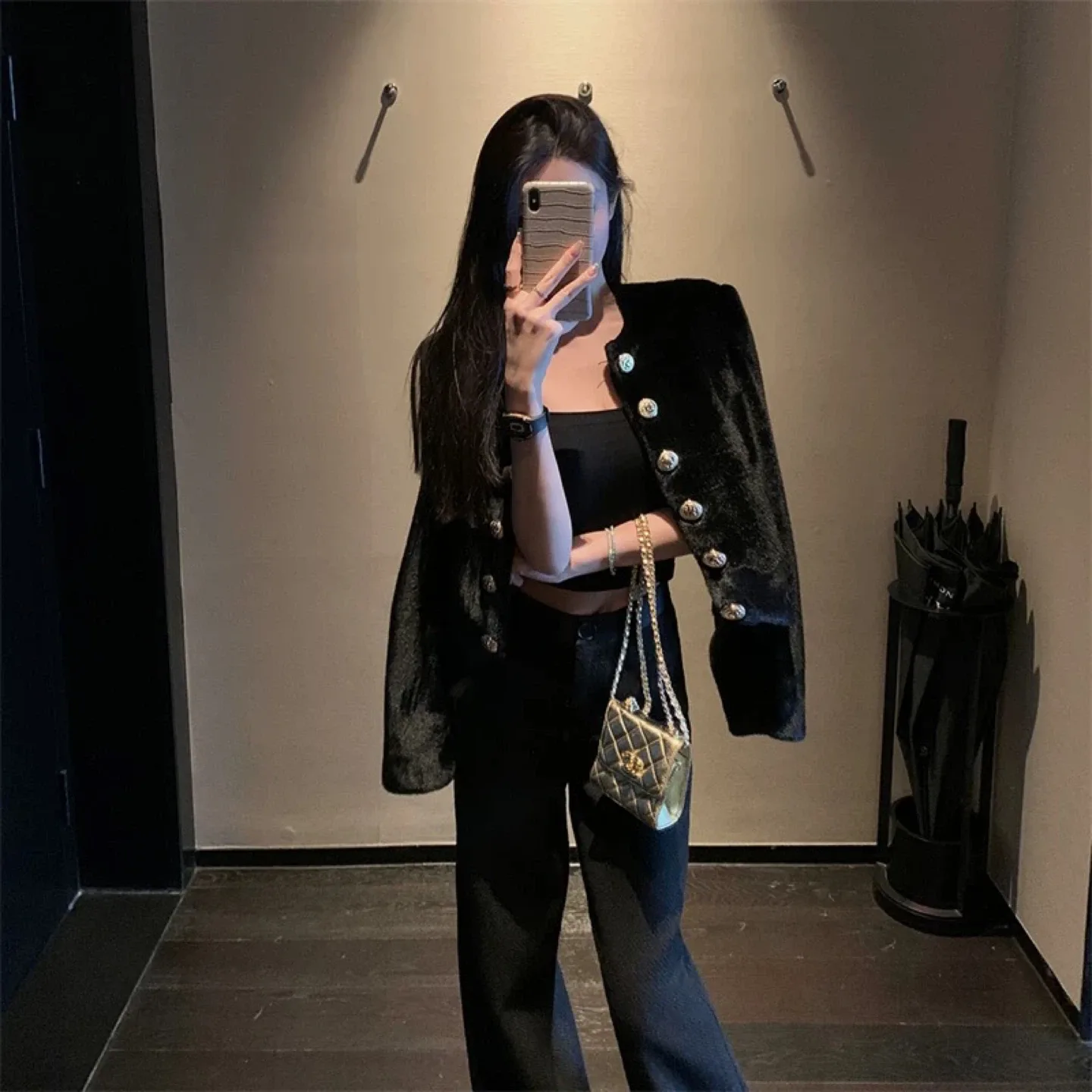 New Black Faux Fur Jacket - Size S image indicator(6)