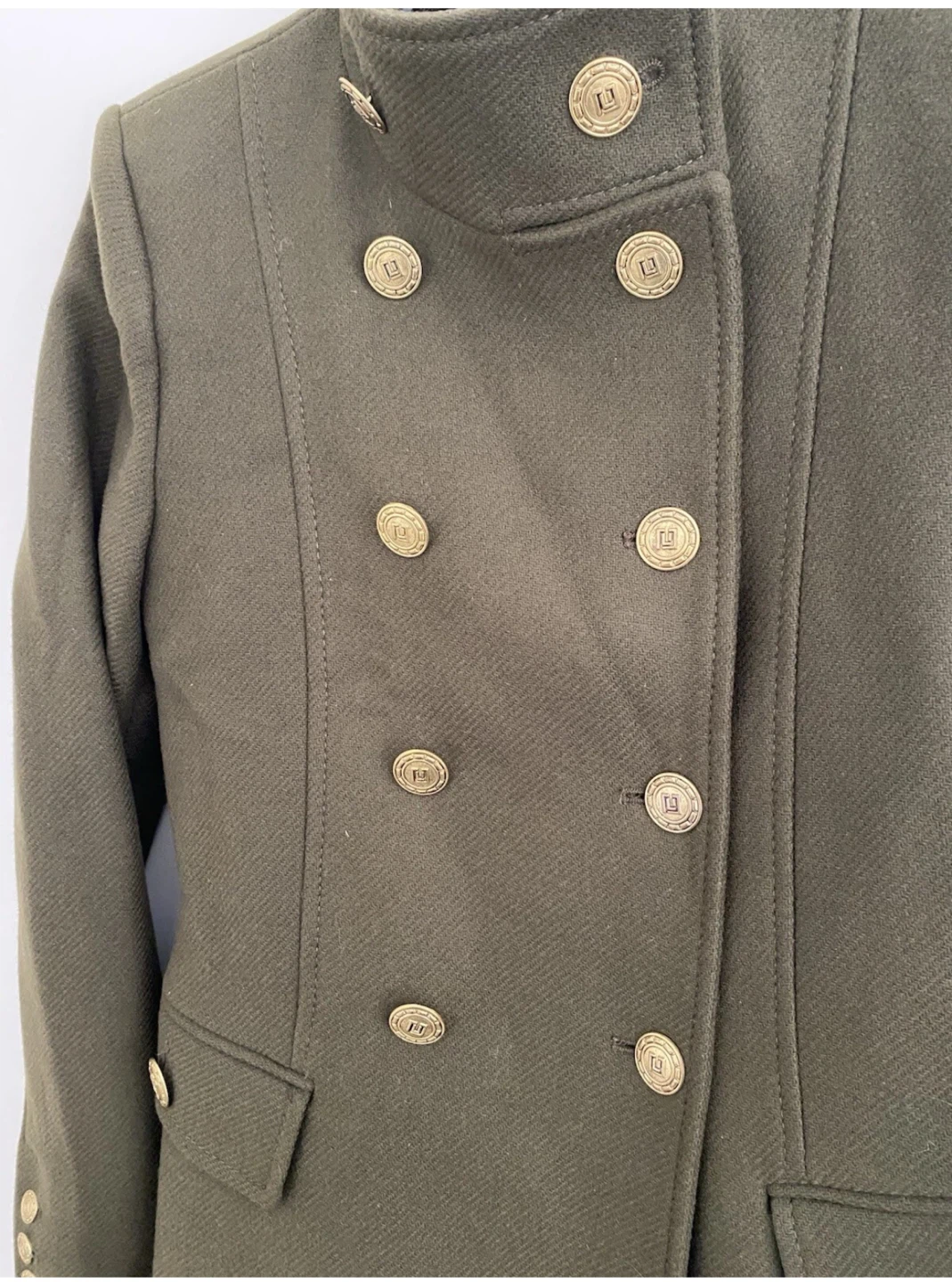Zara Olive Green Military Style Coat - photo 2