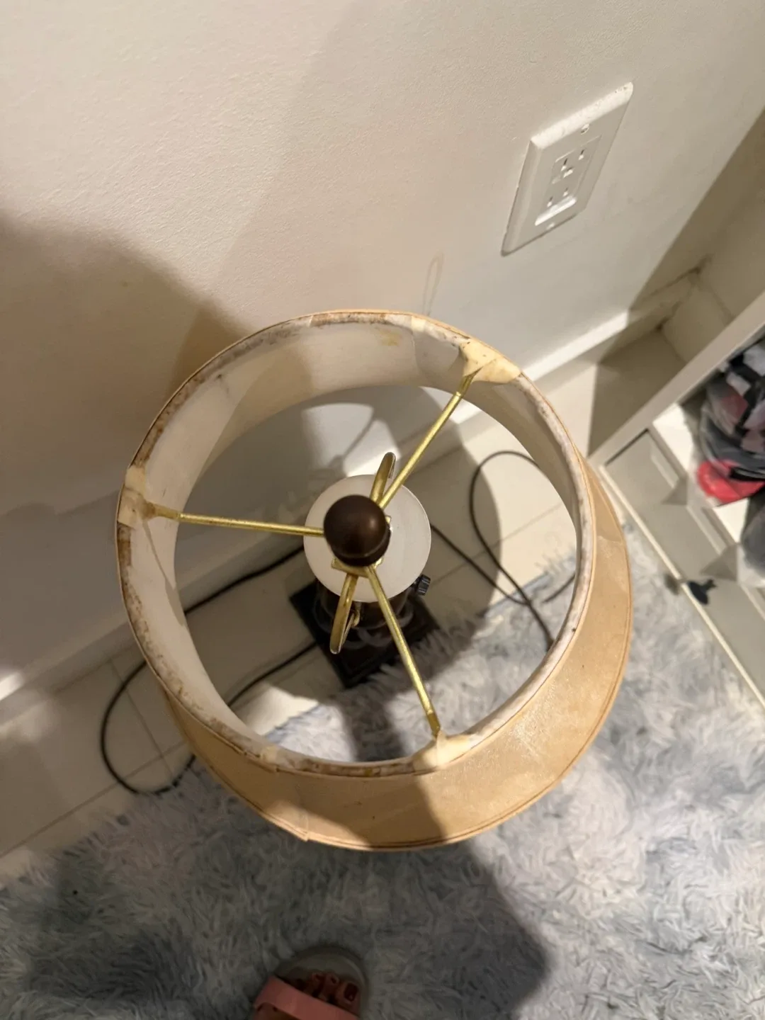 Table lamp with beige shade image indicator(3)