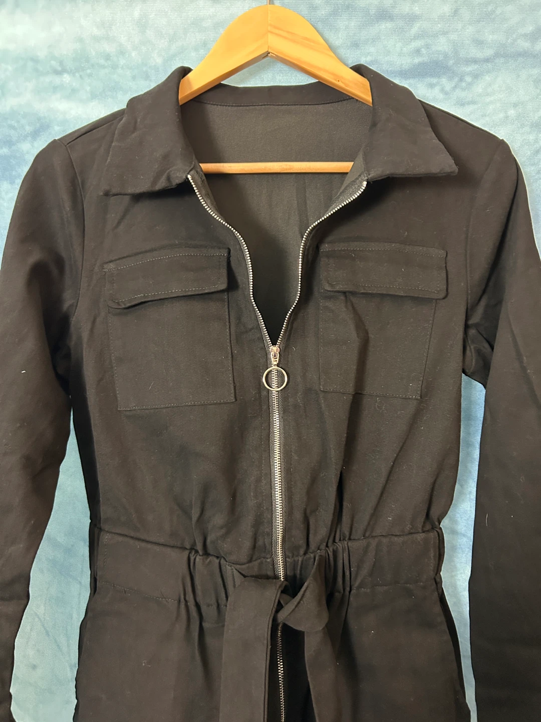 Black Zip Jumpsuit - Size S - photo 2