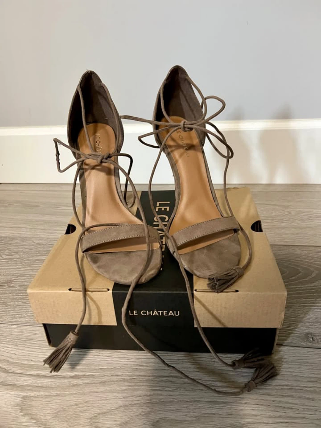 Le Chateau Taupe Heels - Size 8