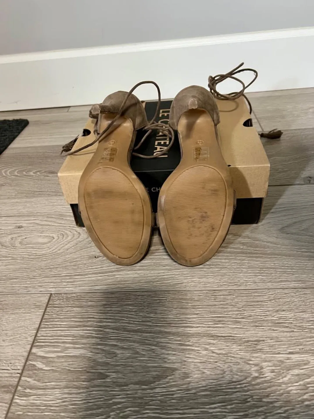 Le Chateau Taupe Heels - Size 8 image indicator(4)