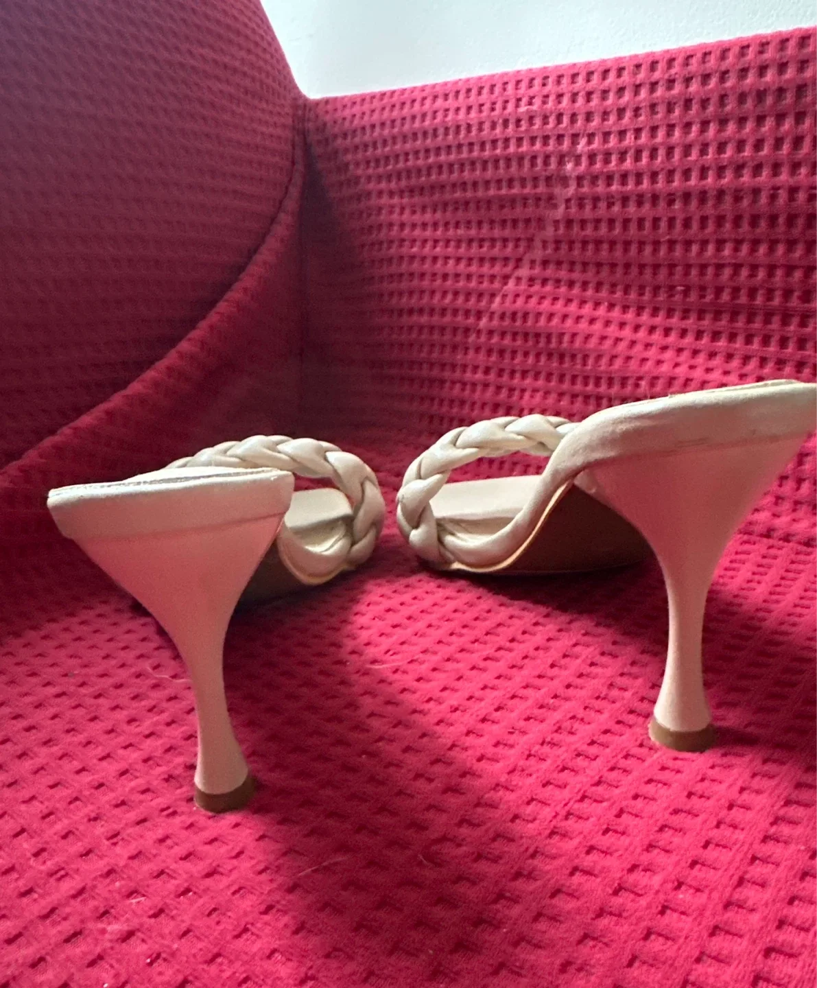Braided Cream Heels, Size 8 image indicator(3)