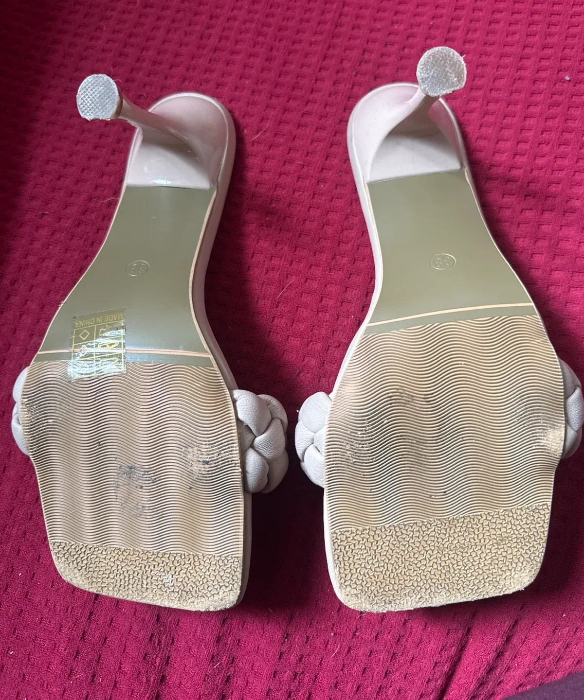 Braided Cream Heels, Size 8 image indicator(5)