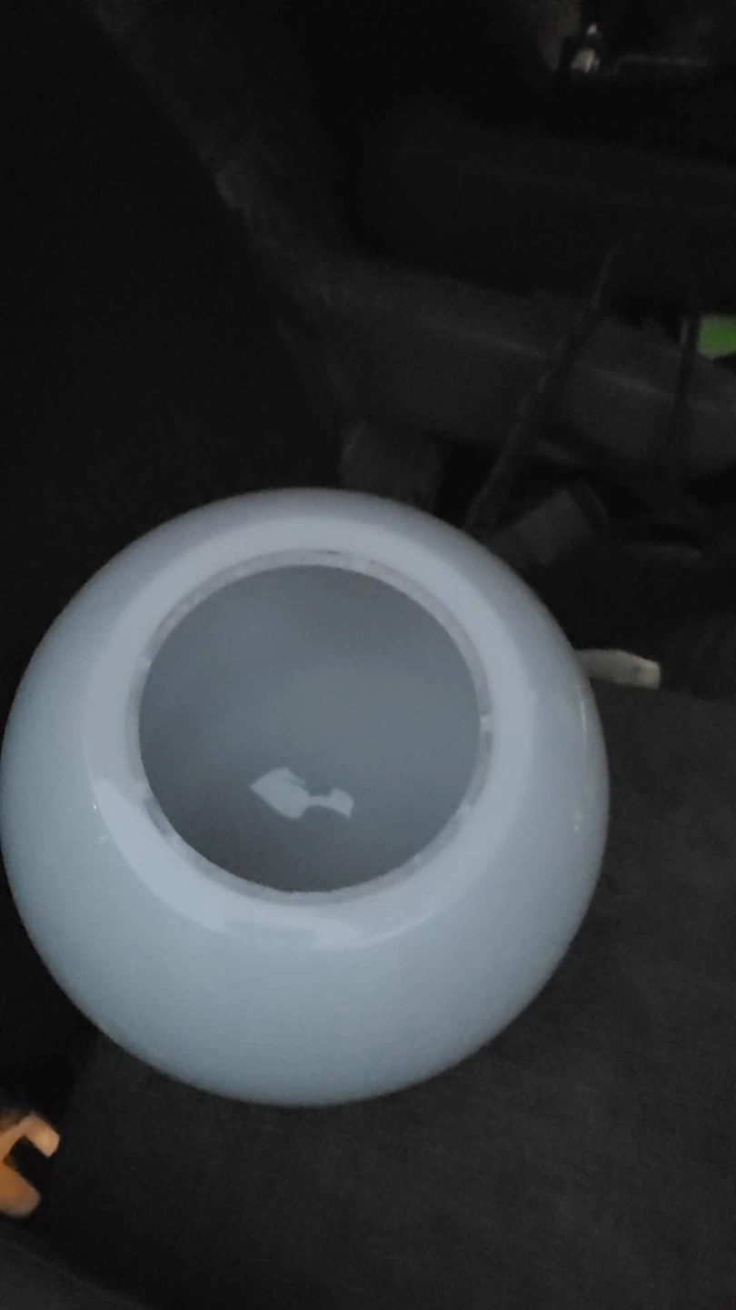 Round White Glass Vase - 11 inches - photo 2