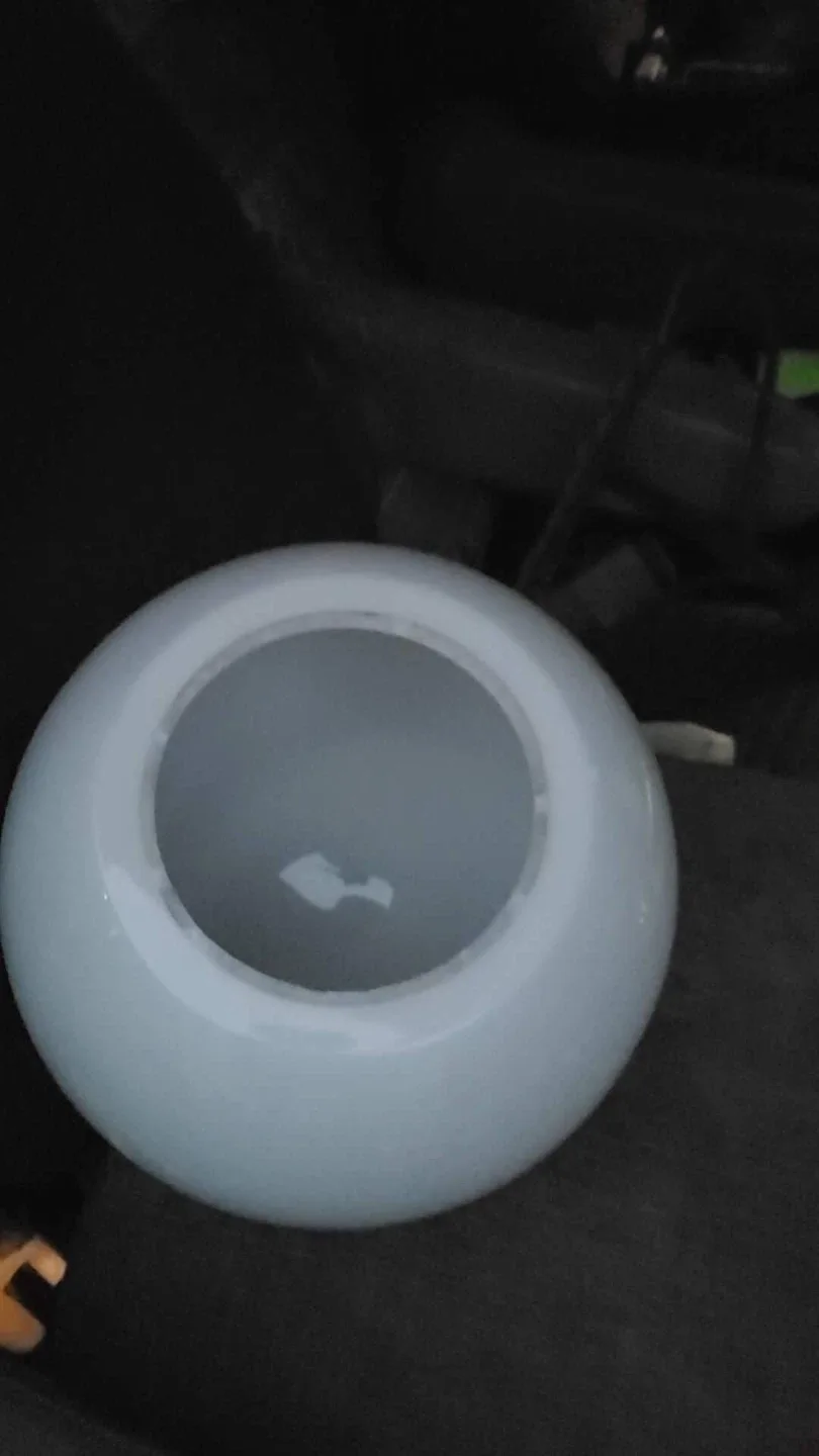 Round White Glass Vase - 11 inches image indicator(2)