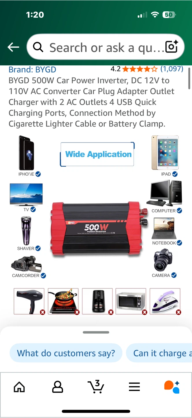 BYGD 500W Car Power Inverter - photo 2