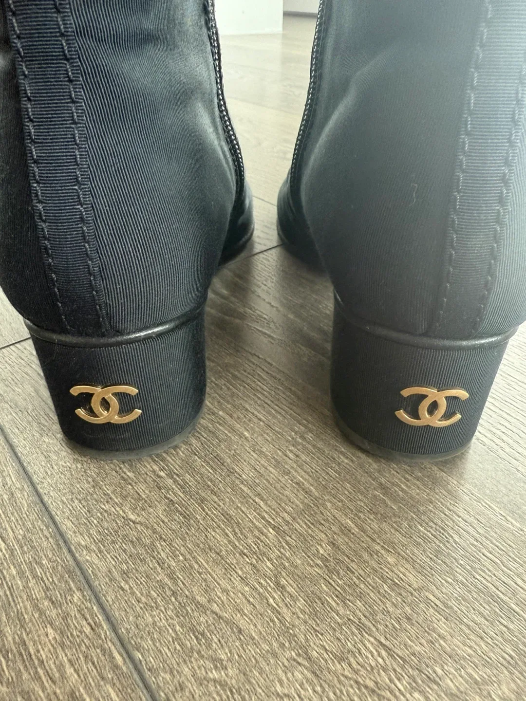Chanel Black Pearl Embellished Ankle Boots - Size 36.5 image indicator(3)