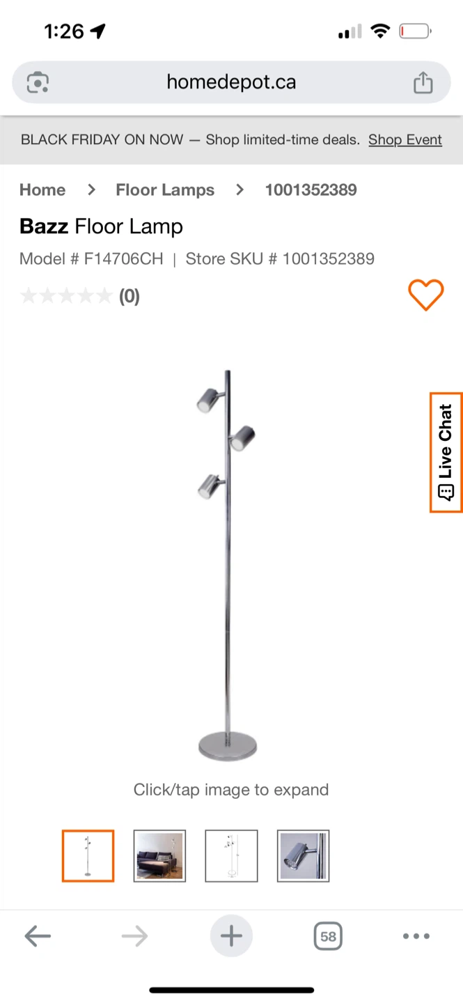 Bazz Floor Lamp - Model F14706CH