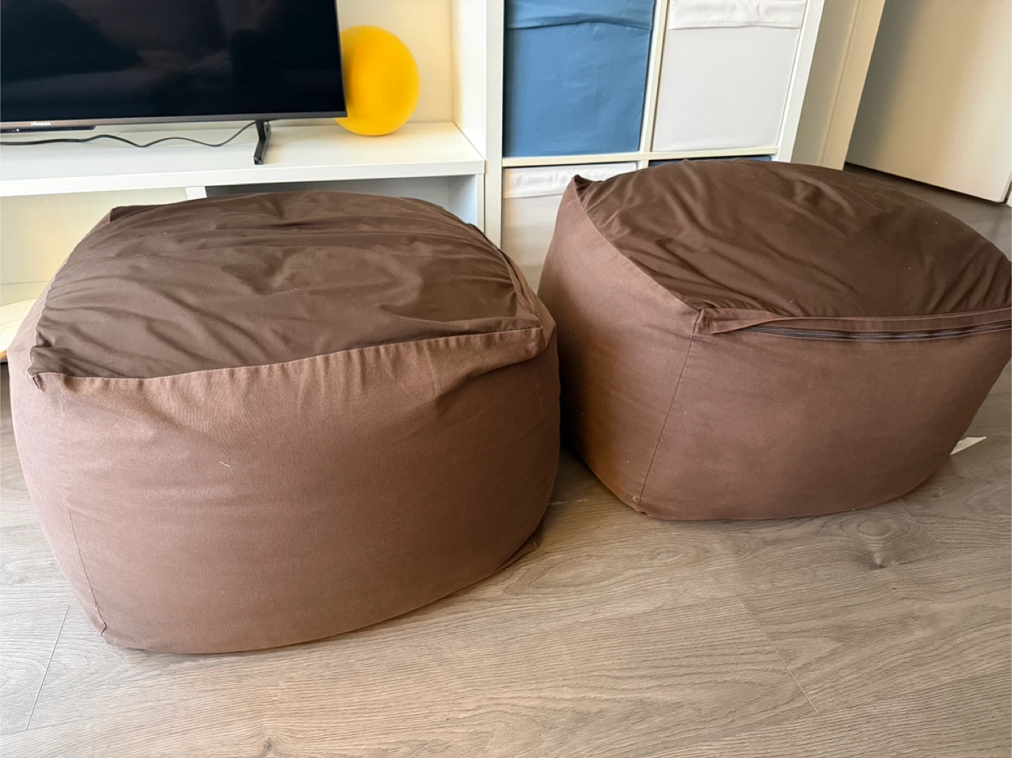 MUJI Bean Bag Chairs (Set of 2) – Brown